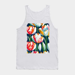 Tulips Schematic Artwork Tank Top